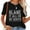 Black, variant on Womens Blame It All On My Roots Country Round Neck T-Shirt Black
