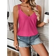 thumbnail image 4 of Zeagoo Women Spaghetti Strap Tank Tops V Neck Eyelet Embroidery Loose Fit Casual Summer Tops, 4 of 5
