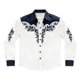 thumbnail image 2 of Camisetas de Navidad de Manga Larga de los Hombres Imprimir de Moda Casual Manga Larga Turndown Collar Blusa para Primavera Invierno Al Aire Libre Diario, 2 of 4