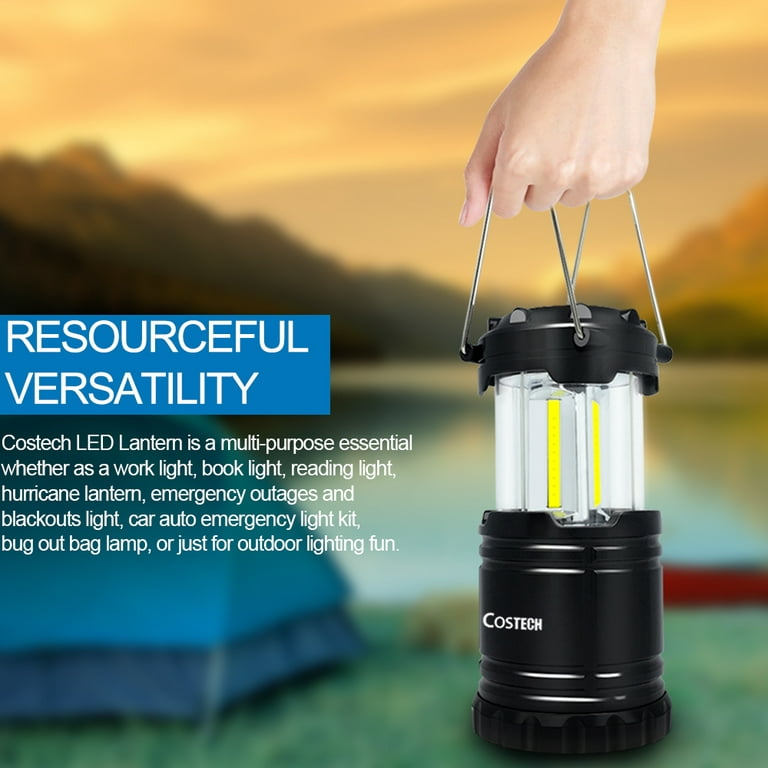 LED Camping Lantern, Costech COB Light Ultra Bright Collapsible Lamp