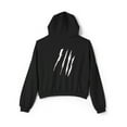 thumbnail image 2 of Effete Feline Claw Marks Scratch Women Cinched Bottom Hoodie, 2 of 6