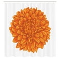 thumbnail image 5 of Ambesonne Orange Shower Curtain, Dahlia Flower Floral, 69"Wx84"L, Orange, 5 of 5