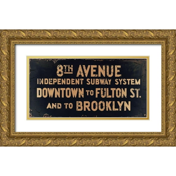 Sophie 6 14x9 Gold Ornate Wood Framed with Double Matting Museum Art Print Titled - 8th Avenue