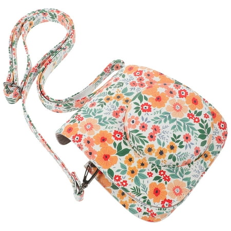 Image of PU Camera Case Floral Bag Messenger Cross Body Crossbody Handbags Instant Shoulder Photography Supply Travel