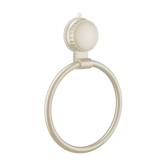 Dpityserensio Suction Cup Towel Ring Aluminum Alloy Material No Need To Drill Holes Bathroom Sink Wall Mounted Towel Rack