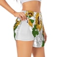 thumbnail image 2 of Bixox Women's Plump Sunflower And Sketch pattern 2 in 1 Running Shorts - Lightweight Athletic Workout Gym Yoga Shorts Liner with Pockets - XX-Large, 2 of 7