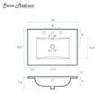 thumbnail image 3 of 24" Ceramic Vanity Top with 8" Widespread Faucet Holes, 3 of 7