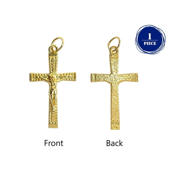 Small textured crucifix 1.4"