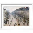 thumbnail image 2 of Art.com Boulevard Montmartre on Winter Morning, by Camille Pissarro, 1897, French Impressionist Oil Paintin Art Print, White Frame Wall Art, 21" x 17", 2 of 5