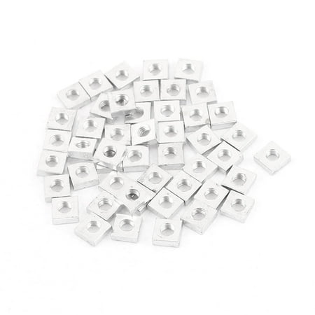 

50PCS M4 7.8 x 7.8 x 2mm Stainless Steel Square Machine Screw Nuts Fastener