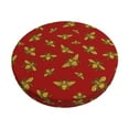 thumbnail image 2 of Xecao's Hohey Bee Golden Print Stool Covers offer stylish, washable protection for PU round bar stools, perfect for home or commercial use., 2 of 7