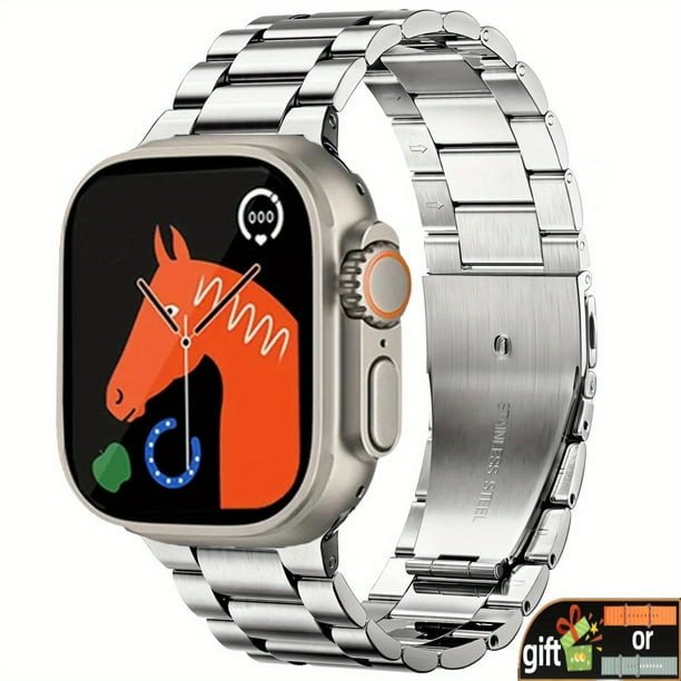 Steel Smart Watch Con Regalo Hacer Responder Llamada 2.0 Pantalla Tactil Completa Smartwatch Con Control De Llamada BT Funcion De Musica Asistente De