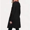thumbnail image 3 of Lmueinov Womens Sweater Dress Long Sleeve Ribbed Knit Tunic Dress Crew Neck Mini Dress with Pockets Buttons Stretchy Casual Fall Tops for Leggings, 3 of 8