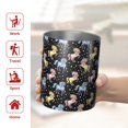 thumbnail image 5 of 12oz Coffee Tumblers Black Cartoon Colorful Unicorn Pattern Stainless Steel Vacuum Insulated Travel Tumbler Coffee Cups Mug with Lid and Straw with Cleaning Brush for Cold & Hot Drinks, 5 of 5
