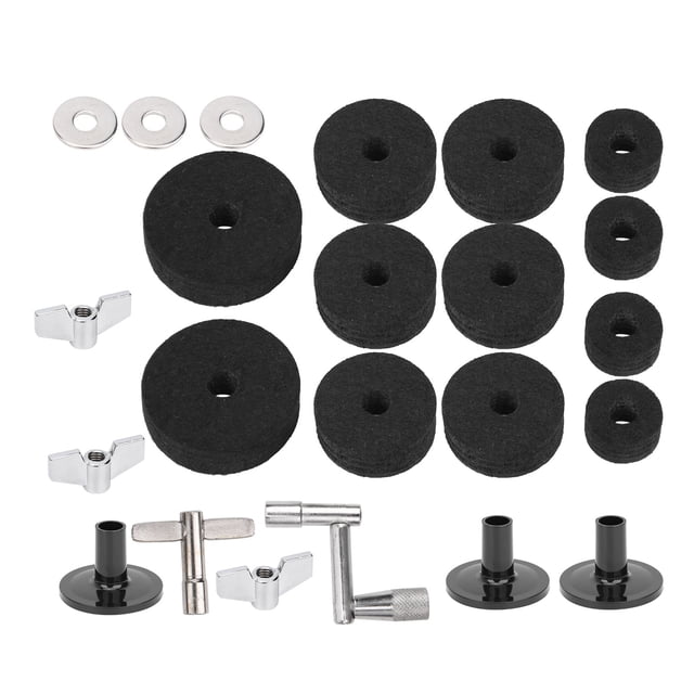 Almohadilla de Fieltro para Platillos Bling Bling 23 Piezas Negro Gris