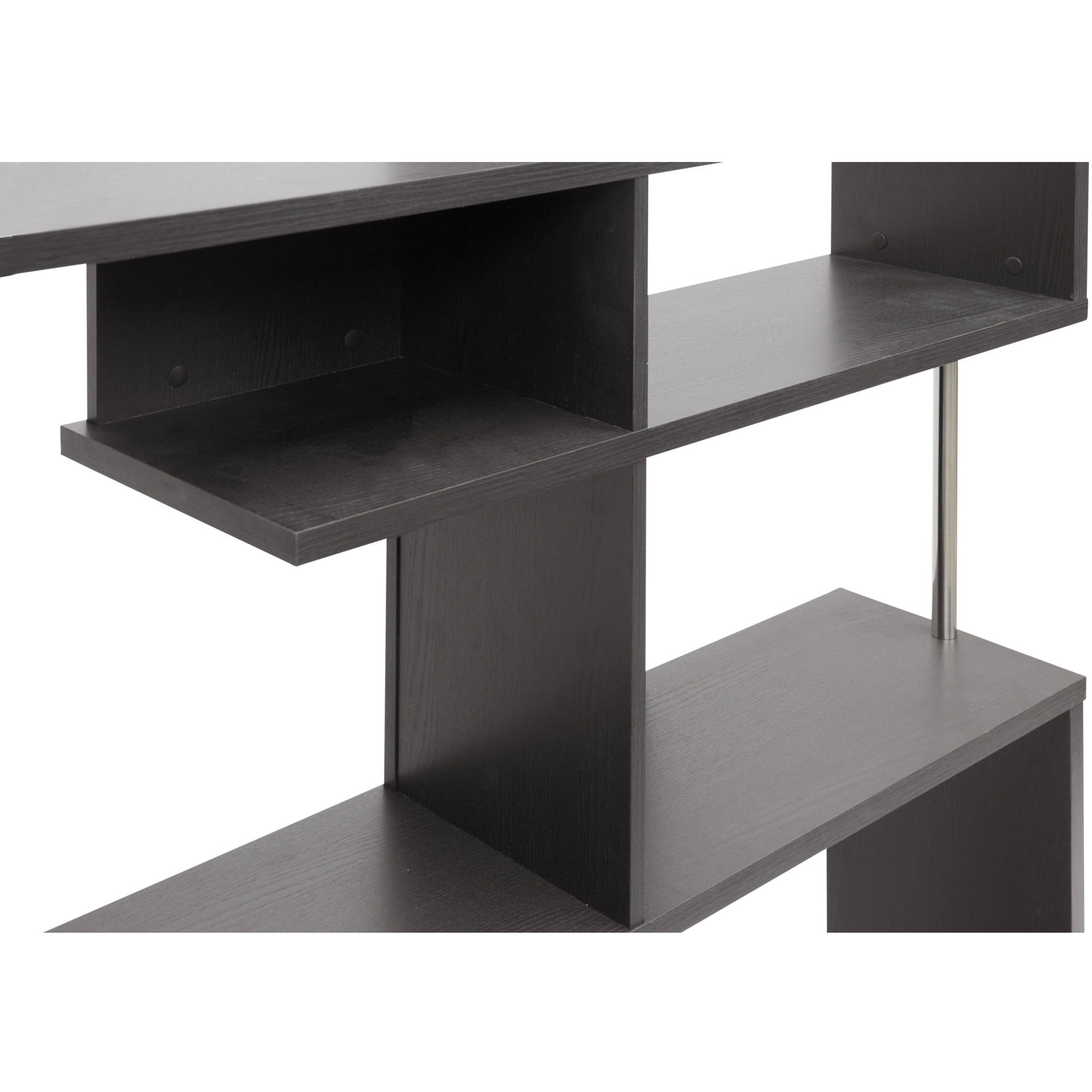 Kessler Dark Brown Modern Bookshelf, Tall Height