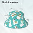 thumbnail image 3 of Fotbe Cartoon Llamas Sombrero Tipo Pescador con Estampado – Sombrero de Sol de Algodón de Moda para Playa, Golf, Pesca, 3 of 6