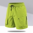 thumbnail image 4 of Dagugfen Cargo Shorts for Men Drawstring Elastic Waist Solid Color Loose Outdoor Sports Running Shorts, 4 of 5