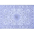 thumbnail image 1 of Ahgly Company Machine Washable Indoor Rectangle Medallion Blue Traditional Area Rugs, 5' x 8', 1 of 4