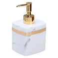 thumbnail image 1 of Dispensador de jabón líquido de resina vacío, contenedor de lavado de manos reutilizable manual, bomba de loción White-400ml, 1 of 9