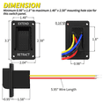 thumbnail image 3 of 2PCS Reverse Polarity Switch 12V DPDT Momentary 3 Position Rocker Switch IP67 Waterproof Marine ON Off ON 20A for RV, 3 of 6