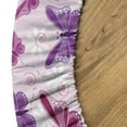 thumbnail image 5 of Ambesonne Hippie Fitted Round Tablecloth, Butterflies Colors, 36"- 40" Diameter, Pink Purple, 5 of 5