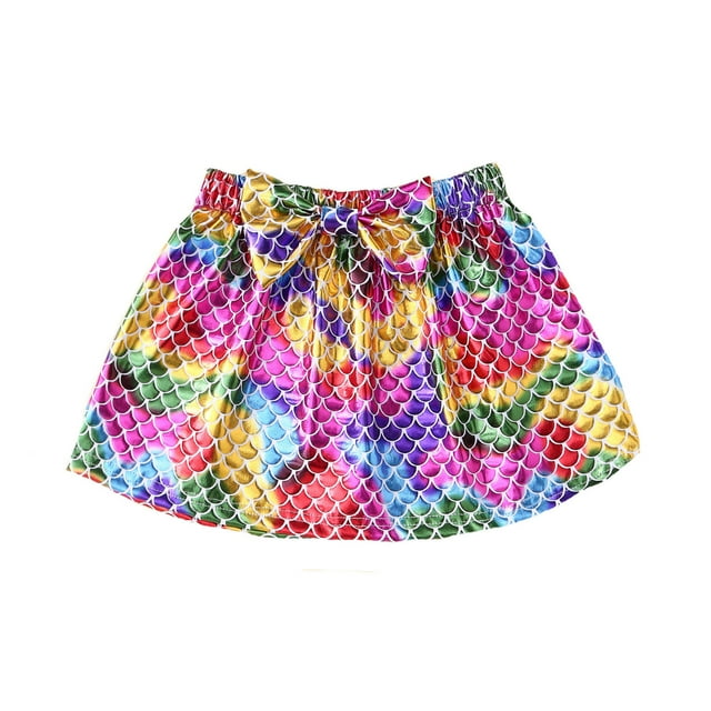 MIASHUI Girls A Line Dance Skirt Fashionable Performance Wear for Kids Personality Twirl Outfit Red,3-4 Years