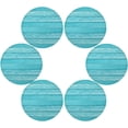 thumbnail image 3 of SKYSONIC Light Green Wood Stripe Pattern Round Placemats for Dining Table Non-Slip Heat-Resistant Polyester Table Mats Set of 1 Washable Table Mats for Kitchen Dining Table Decoration (74), 3 of 7