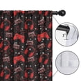 thumbnail image 4 of Blackout Kids Curtains,Red Controllers Games Icons Black Pattern Childrens Insulated Curtains Set Of 2,Bedroom Essentials,Toddler Room Decor 42"x84", 4 of 5