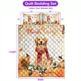thumbnail image 5 of Happy Thanksgiving Golden Retriever with Turkey Pumpkins Autumn Vibes Quilt Bedding Set Goldens Dog Lover Gifts Idea 1 Blanket Bed Cover 2 Pillowcases - 12018, 5 of 5