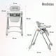 thumbnail image 4 of Bebbly Silla Alta para Bebé Ajustable con Charola y Respaldo Reclinable Altura Regulable en 6 Niveles Silla de Comer con Arnés de Seguridad y Ruedas Ideal para Alimentación y Juego 6 meses a 3 años, 4 of 10