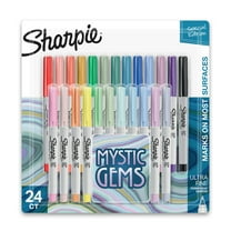 Sharpie Permanent Markers, Mystic Gem, Ultra-Fine Point, Assorted, 24 Count