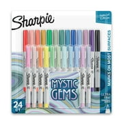 Sharpie Permanent Mystic Gem Markers, Ultra-Fine Point, Assorted, 24 Count