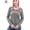 Gray, variant on Womens Crew Neck Tops Winter Leopard Detail Print Top Casual Shirts Blouses for Women Long Sleeve Sweatshirt