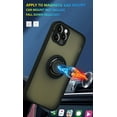 thumbnail image 4 of is Specially Designed for iPhone 12 Pro Max Anti-Fingerprint, Built-in 360° Rotating Ring Bracket Solid and Durable Magnetic car Phone case, Suitable for iPhone 12 Pro Max 6.7inches Male-Black, 4 of 11