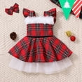 thumbnail image 2 of JSCDRPDWL Silk Dress Newborn Outfit Smocked Christmas Dress Toddler Girl Gifts 3-6 Month Girl Clothes 8 Year Old Girl 18month Boy Clothes, Red 12-18 Months, 2 of 7