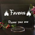 thumbnail image 4 of Pegatinas de vinilo con letreros de recuerdo de boda, calcomanías con frase "Por favor, tómese una", castillo de princesa, cuento de hadas de Disney, decoración para bodas y fiestas de cumpleaños, 4 of 5