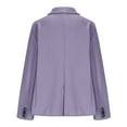 thumbnail image 5 of ClodeEU Women's Wool Blend Blazer Jacket With Pockets, Notched Lapel Button Business Work Office Blazers Jacket Purple,Womens Plus XXL, 5 of 6