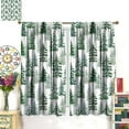 thumbnail image 2 of Forest Curtains Rustic Nature Green Woodland Trees Landscape Kids Girls Boys Women Bedroom Living Room Bathroom Blackout Rod Pocket Decoration Window Drapes 2 Panels W21xL63in, 2 of 6