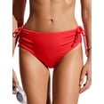 thumbnail image 1 of Bombacha de Bikini CRZ YOGA de Cintura Media con Ajuste Lateral Roja M, 1 of 4