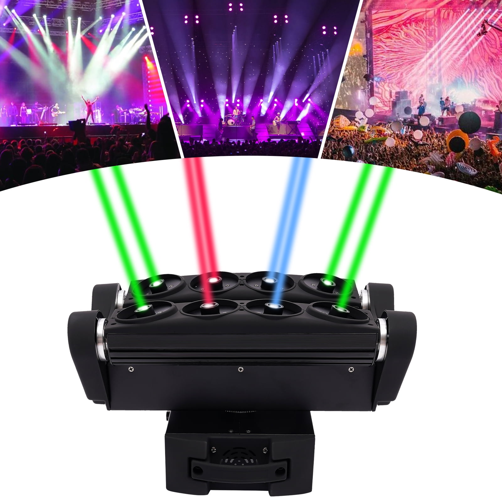 Wildnix Stage Moving Head Light, DMX512 Control, LED Laser Lamp, Rotatable for Concerts, Theaters, and Corporate Events