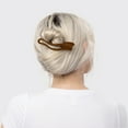 thumbnail image 4 of Kitsch Claw Clip Set 2pcs with Metal Loop & Flat Lay Curved Claw, Gold / Brown, 4 of 9