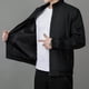 thumbnail image 2 of Chaqueta cortavientos de color liso con cremallera para hombre, chaqueta de gran tamaño para otoño, abrigo de primavera para hombre, chaquetas de acampada para hombre, ropa de trabajo ajustada para ho, 2 of 5