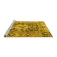 thumbnail image 2 of Ahgly Company Machine Washable Indoor Square Animal Yellow Traditional Area Rugs, 4' Square, 2 of 4