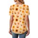 thumbnail image 5 of Pullover de Cuello Redondo de Manga Corta para Mujeres con Pecho Plisado Y Impresión de Abejas, Poliéster Casual, 5 of 6