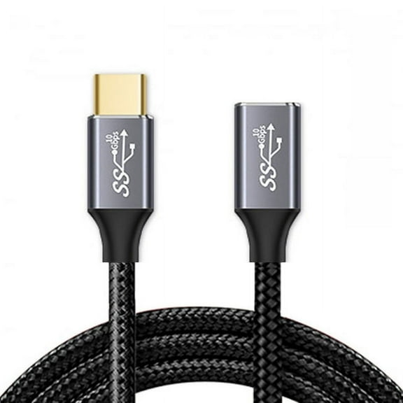 Xiwai USB-C USB 3.1 Type-C Male to Female Extension Data Cable 10Gbps 100W with Sleeve for Laptop Phone
