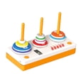 thumbnail image 3 of Juguete apilable de arcoíris Juguete Montessori Regalo de cumpleaños portátil Coordinación mano-ojo Naranja, 3 of 9