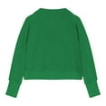 thumbnail image 3 of Girl Sweatshirt with Thumb Holes Half Zip Pullover for Girls Long Sleeve with Pocket Cotton Fleece Sweatshirts, 9-10 Years Green, 3 of 4