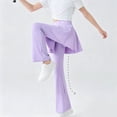 thumbnail image 5 of ZGRBOU 2 in 1 Girls Flare Leggings with Skirt High Waisted Tennis Athletic Flowy Skirted Pants Soft Stretch Pull Pants for Kid, 5 of 7