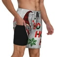 thumbnail image 2 of Kdxio Cute Santa Print Men'S Swim Trunks With Compression Liner 7 Inch Inseam Quick Dry Swim Shorts, 2 of 7